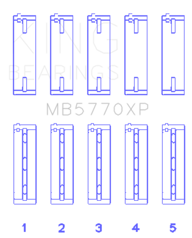King Engine Bearings Nissan VK45DD/DE 4.5L (Size STD) Performance Main Bearing Set