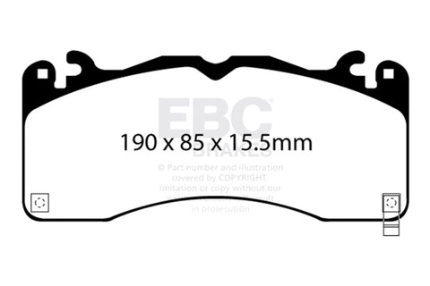 EBC 15-23 Ford Mustang 5.0L (Gen 6) Redstuff Front Brake Pads