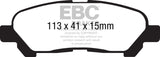 EBC 09-13 Toyota Highlander 2.7 2WD/4WD Yellowstuff Rear Brake Pads