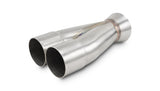 Vibrant 2-1 SS Merge Collectors (2-1/4in Inlet Slipover ID 3in Outlet OD) - Sold Individually