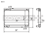 Koyo 86-92 Toyota Supra NA/Turbo MT Only (USDM Vehicles Req. M16x1.5 Plug) Radiator