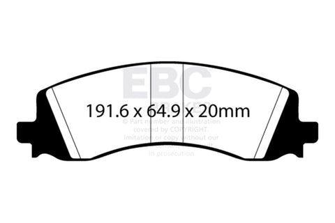 EBC 2020+ Ram 2500 HD 6.4L Greenstuff Rear Brake Pads