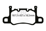 EBC 13-15 Porsche 911 (991) GT3 3.8L (w/Cast Iron Rotor) Redstuff Rear Brake Pads
