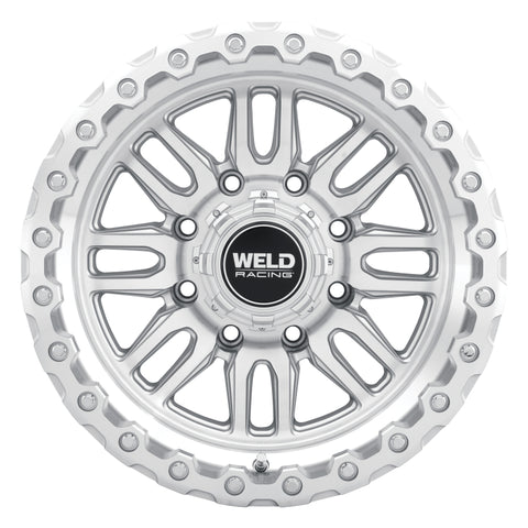 Weld Off-Road Swift 17x9in - 5x114.3 / 5x127 BP - ET-12 78.1mm CB Gloss Silver Machined Wheel & Ring
