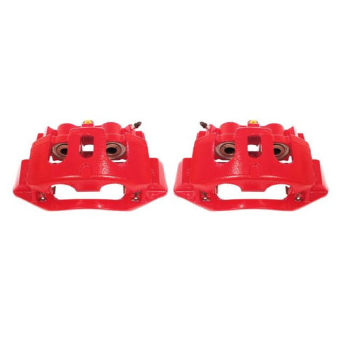 Power Stop 11-19 Chevrolet Silverado 2500 HD Rear Red Calipers w/Brackets - Pair