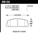 Hawk 03-05 Mazda 6 / 84-95 Mazda RX-7 DTC-60 Race Rear Brake Pads