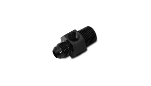 Vibrant -8AN Male to 1/4in NPT Male Union Adapter Fitting w/ 1/8in NPT Port