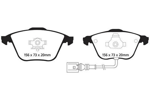 EBC Racing 06-12 Audi S3 (8P) 2.0T (PR-1LK) RP-1 Race Front Brake Pads