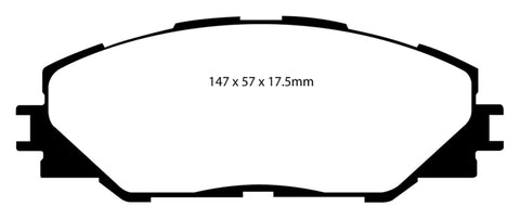 EBC 09-10 Pontiac Vibe 2.4 2WD Redstuff Front Brake Pads