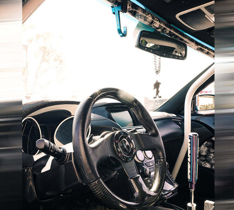 NRG Steering Wheel Hook CNC Aluminum w/ Laser Logo - Black
