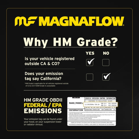MagnaFlow Universal Catalytic Converter 2.50inch Angled Inlet
