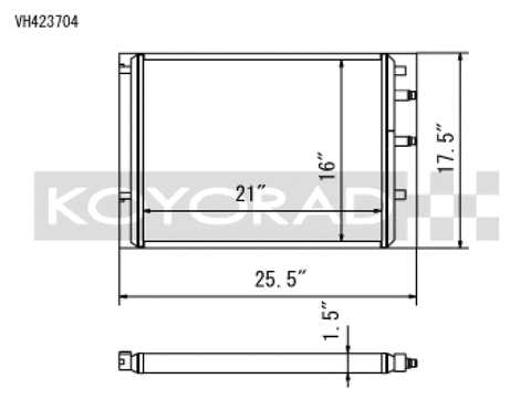 Koyo 15-20 BMW M3/M4 (F80/82/83) / 19-20 M2 Comp. (F87) Alum. High-Perf. Front Mount Heat Exchanger