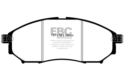 EBC 08-13 Infiniti EX35 3.5 Greenstuff Front Brake Pads