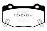 EBC 16+ Cadillac ATS-V 3.6 Twin Turbo Redstuff Rear Brake Pads