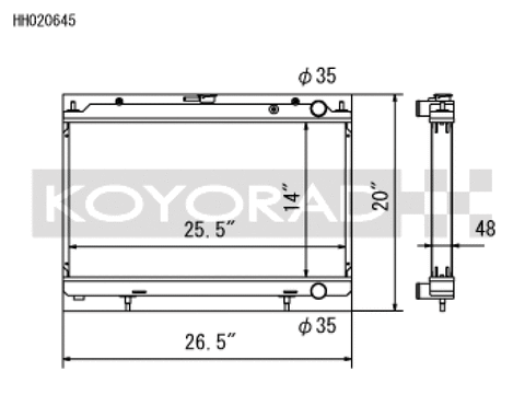 Koyo 95-98 Nissan 240SX S14 2.4L KA24DE (MT) Radiator