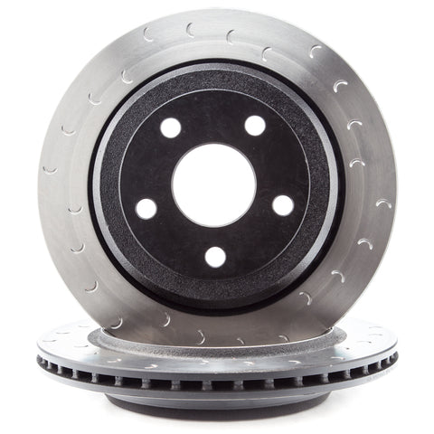 Alcon 2007+ Jeep JK-JL 330x22mm Rotors 4-Piston Calipers Rear Brake Kit (Includes Brake Lines) - Red
