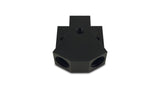 Vibrant Billet Aluminum Y-Block Fitting with 1/8in NPT Port -10AN x Dual -8AN ORB