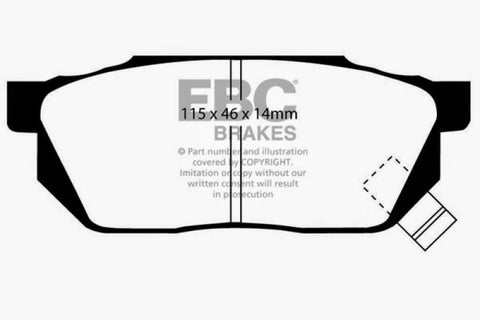 EBC 84-87 Honda Civic CRX 1.5 DX Yellowstuff Front Brake Pads