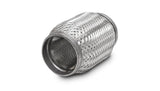 Vibrant SS Flex Coupling with Inner Braid Liner 2in inlet/outlet x 6in flex length