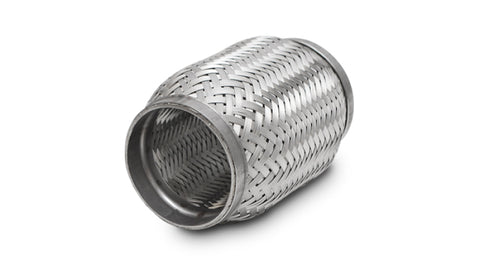 Vibrant SS Flex Coupling with Inner Braid Liner 2in inlet/outlet x 6in flex length