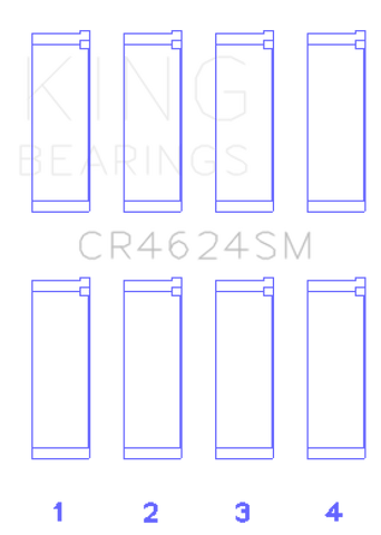 King Engine Bearings Hyundai G4KE / G4KC (Size +075) Rod Bearings (Set of 4)