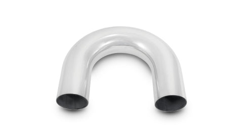 Vibrant 4in O.D. Universal Aluminum Tubing (180 degree Bend) - Polished