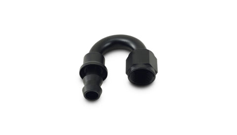 Vibrant -6AN Push-On 180 Deg Hose End Fitting - Aluminum