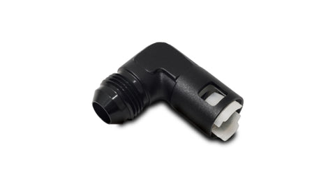 Vibrant 90 Degree Aluminum AN to Female Quick Connect -6AN - 0.3125in Hose Size