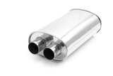 Vibrant Universal Streetpower 2.5in Stainless Steel Dual In-Out Oval Muffler