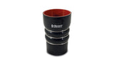 Vibrant Silicone Coupling 4 Ply Aramid CAC Hose 3in x 3.5in Inlet/Outlet - Black