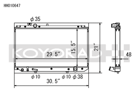Koyo 97-05 Toyota Aristo / Lexus GS300 Radiator