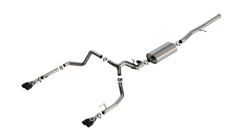 Borla 2024 Chevy Silverado 1500 6.2L V8 Touring Catback Exhaust w/ Simulator - Black Chrome