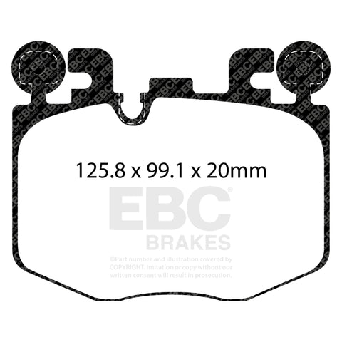 EBC Racing 22-24 Toyota GR Supra RP-1 Race Front Brake Pads
