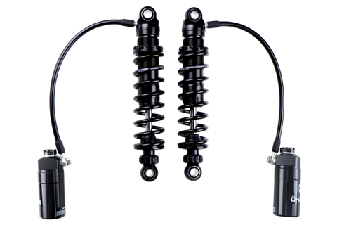 Ohlins 14-26 Harley FL Touring STX 36 Twin Blackline 12in Blk Reservoir Shocks - Heavy Duty Springs