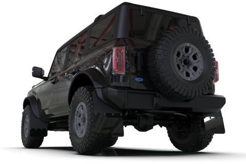 Rally Armor 21-25 Ford Bronco (Steel Bmpr + RB - NO Rptr/Sprt) Blk Mud Flap w/Met. Blk Logo