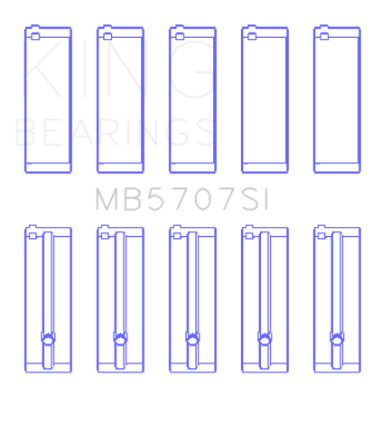 King Engine Bearings Hyundai G4KE / G4KC (Size +25) Main Bearings (Set of 5)
