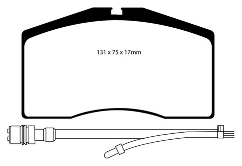 EBC 93-95 Porsche 911 (964) 3.6 Turbo Redstuff Front Brake Pads