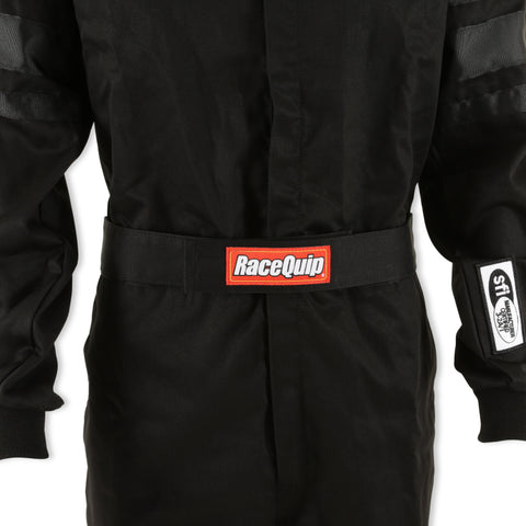 RaceQuip Black SFI-1 1-L Suit - Medium
