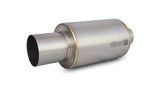 Vibrant Titanium Muffler w/Straight Cut Natural Tip 3.5in Inlet / 3.5in Outlet