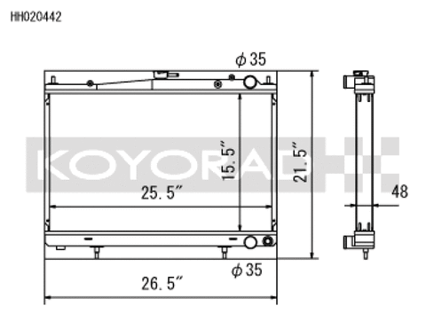 Koyo 94-98 Nissan Skyline GT-R/GT-S 2.6L Turbo Radiator