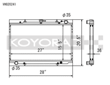 Koyo 90-96 Nissan 300ZX 3.0L Non Turbo MT Radiator