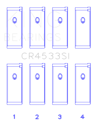 King Engine Bearings Nissan QR25DE DOHC 16 Valves Rod Bearing Set - Size STD