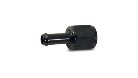Vibrant Female -20AN to 1/2in Hose Barb Straight Aluminum Adapter Fitting - Black Anodized