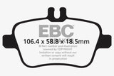 EBC 13+ Mercedes-Benz CLA250 2.0 Turbo Ultimax2 Rear Brake Pads