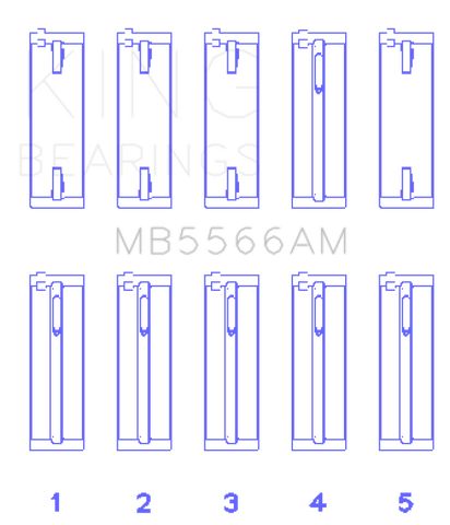 King Engine Bearings Audi A4 1.8L AEB (Size STD) Main Bearing Set