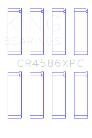 King Engine Bearings Mitsubishi 4B11T (Size 0.5) Coated Performance Rod Bearing Set