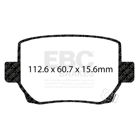EBC 2020+ Tesla Model Y / 18-22 Tesla Model 3  Yellowstuff Rear Brake Pads