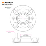 Mishimoto Wheel Spacers - 5x114.3 - 66.1 - 25 - M12 - Black