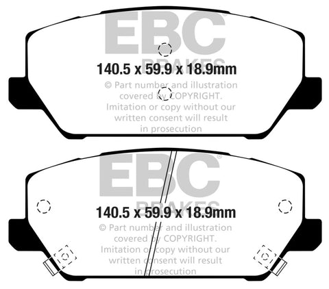 EBC 2019+ Hyundai Veloster (2nd Gen) N 2.0T Bluestuff Front Brake Pads