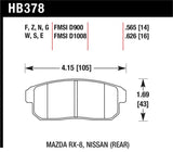 Hawk Mazda RX-8 / Nissan Track DTC-30 Race Rear Brake Pads